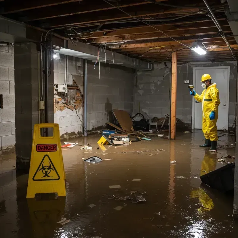 Flooded Basement Electrical Hazard in Blairsville, PA Property